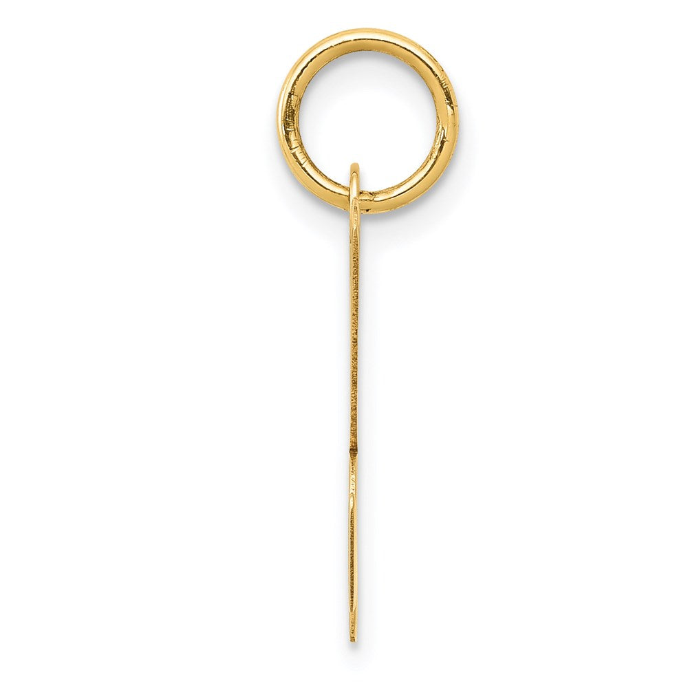 14K Gelbgold 14K Mittel Schreibschrift Buchstabe K Initiale Charm