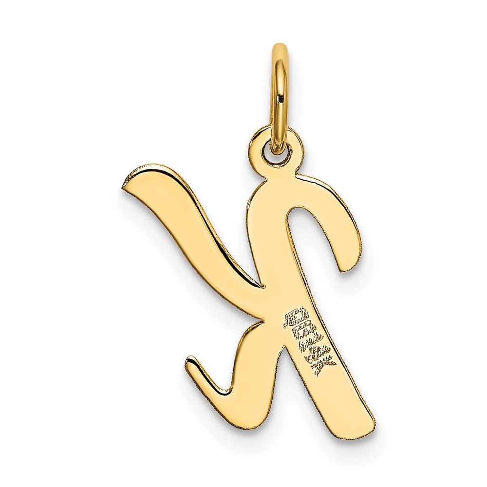 14K Gelbgold 14K Mittel Schreibschrift Buchstabe K Initiale Charm