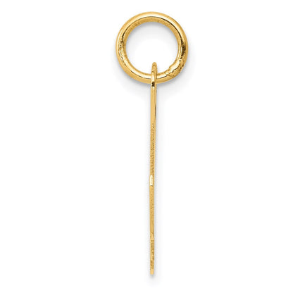 14K Gelbgold 14K Mittel Schreibschrift Buchstabe M Initiale Charm