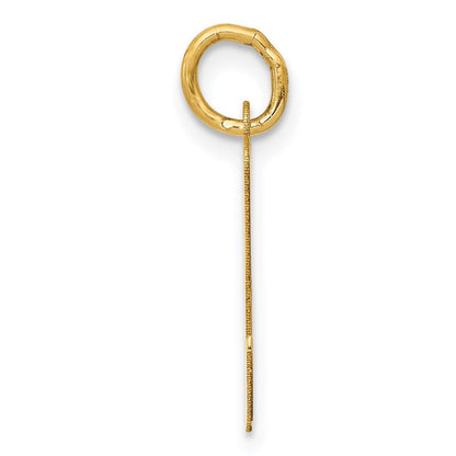 14K Gelbgold 14K Mittel Schreibschrift Buchstabe N Initiale Charm