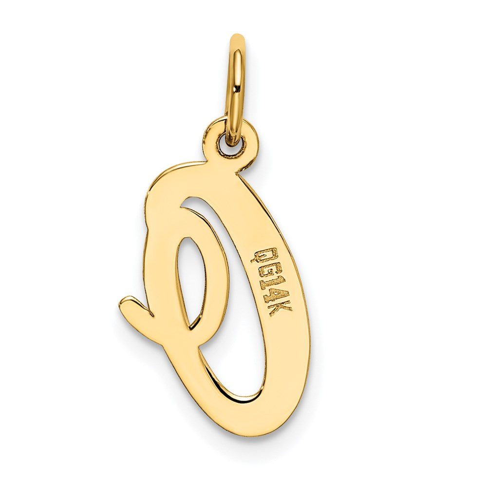 14K Gelbgold 14K Mittel Schreibschrift Buchstabe O Initiale Charm