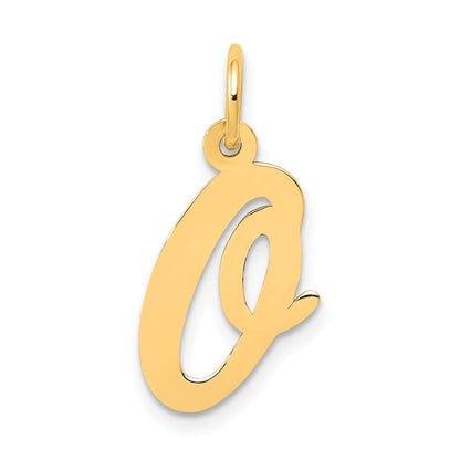 14K Gelbgold 14K Mittel Schreibschrift Buchstabe O Initiale Charm