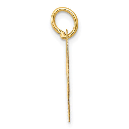 14K Gelbgold 14K Mittel Schreibschrift Buchstabe P Initiale Charm