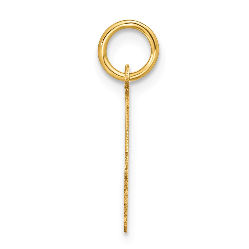 14K Gelbgold Mittel Schreibschrift Buchstabe Q Initiale Charm
