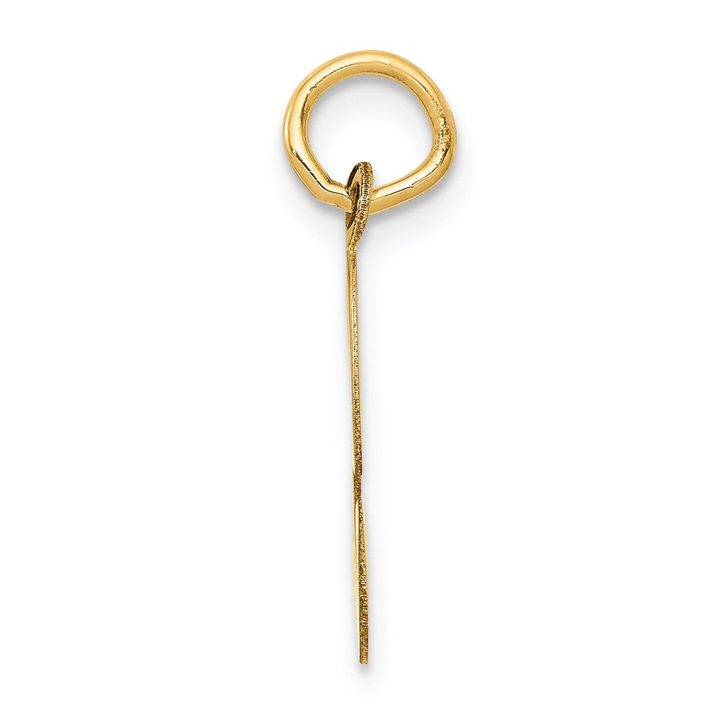 14K Gelbgold 14K Mittel Schreibschrift Buchstabe S Initiale Charm
