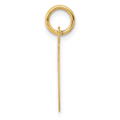 14K Gelbgold 14K Mittel Schreibschrift Buchstabe T Initiale Charm