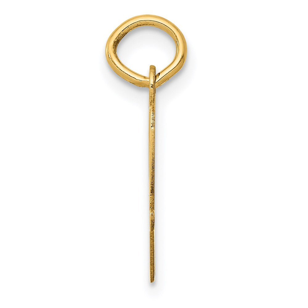 14K Gelbgold Mittel Schreibschrift Buchstabe W Initiale Charm
