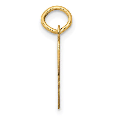 14K Gelbgold Mittel Schreibschrift Buchstabe W Initiale Charm