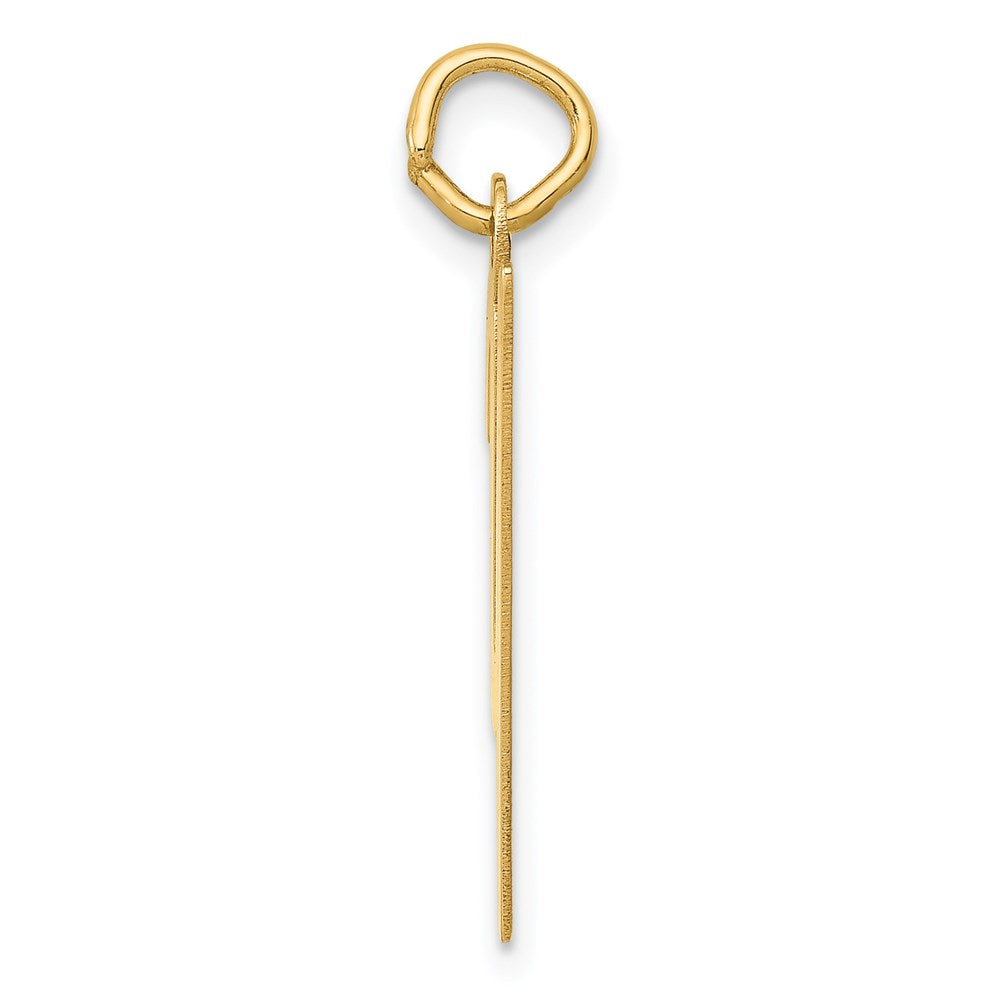 14K Gelbgold 14K Mittel Schreibschrift Buchstabe Y Initiale Charm