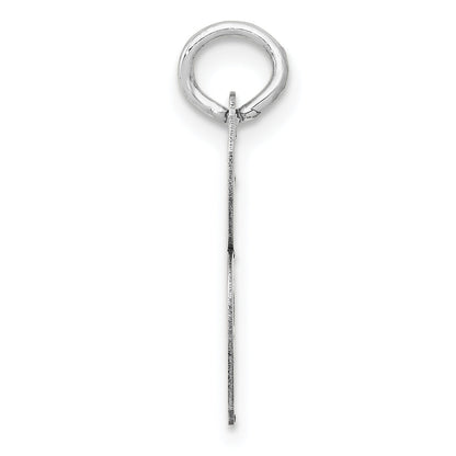 14K Weißgold 14K Weißgold Mittel Schreibschrift Buchstabe B Initiale Charm