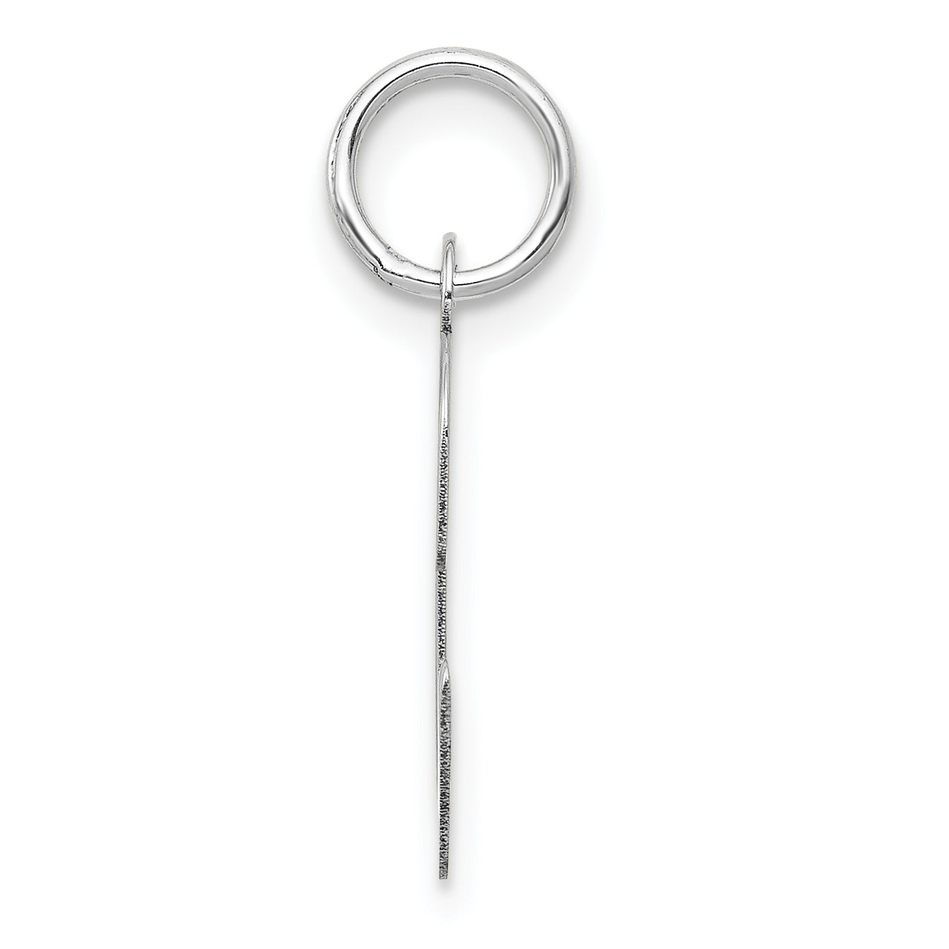 14K Weißgold 14K Weißgold Mittel Schreibschrift Buchstabe C Initiale Charm