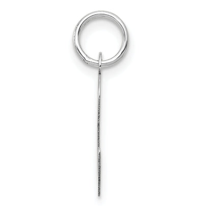 14K Weißgold 14K Weißgold Mittel Schreibschrift Buchstabe C Initiale Charm
