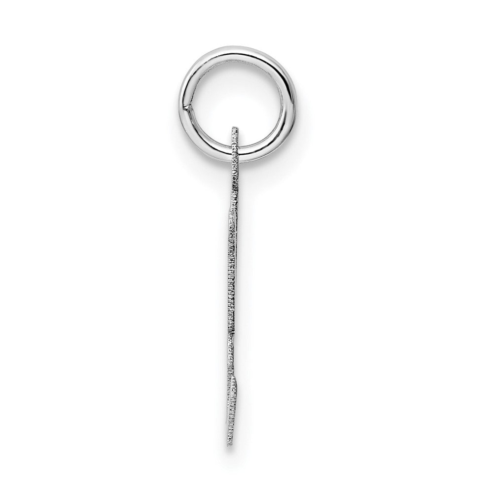 14K Weißgold 14K Weißgold Mittel Schreibschrift Buchstabe H Initiale Charm