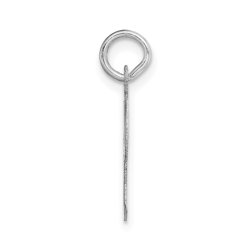 14K Weißgold 14K Weißgold Mittel Schreibschrift Buchstabe I Initiale Charm