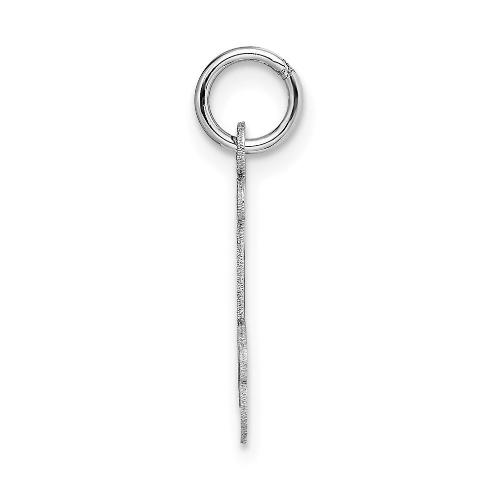 14K Weißgold 14K Weißgold Mittel Schreibschrift Buchstabe J Initiale Charm