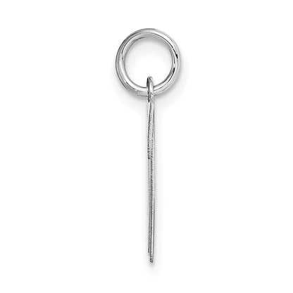 14K Weißgold 14K Weißgold Mittel Schreibschrift Buchstabe M Initiale Charm