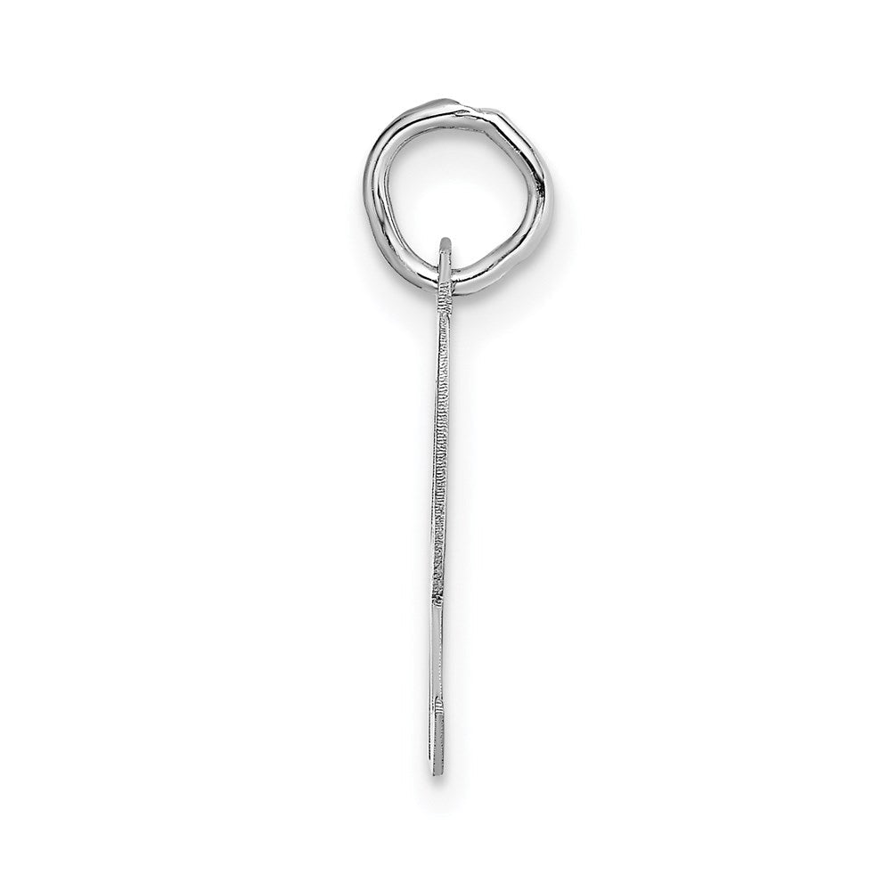 14K Weißgold 14K Weißgold Mittel Schreibschrift Buchstabe R Initiale Charm