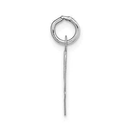 14K Weißgold 14K Weißgold Mittel Schreibschrift Buchstabe W Initiale Charm