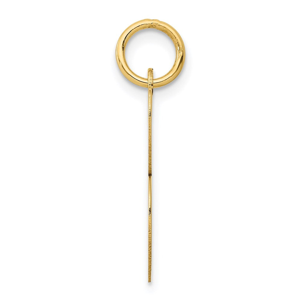 14K Gelbgold 14K Groß Schreibschrift Buchstabe B Initiale Charm