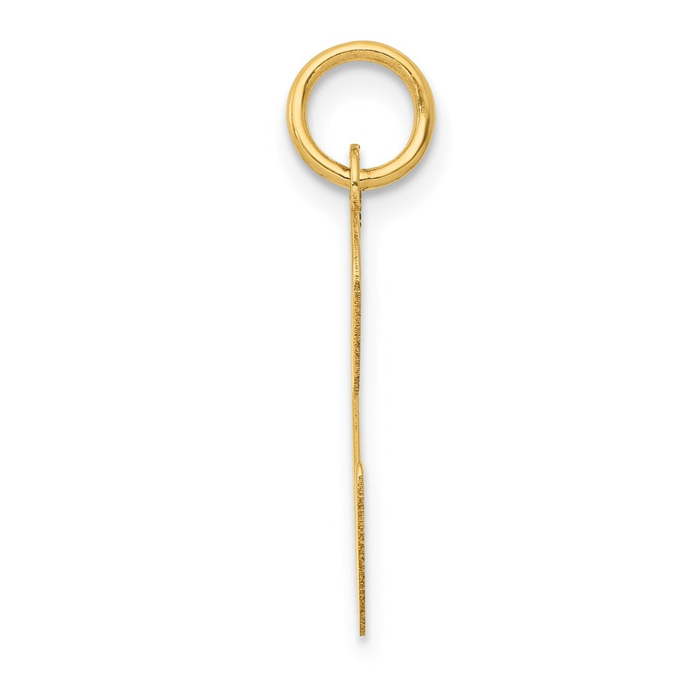 14K Gelbgold 14K Groß Schreibschrift Buchstabe C Initiale Charm