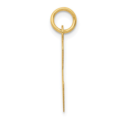 14K Gelbgold 14K Groß Schreibschrift Buchstabe C Initiale Charm