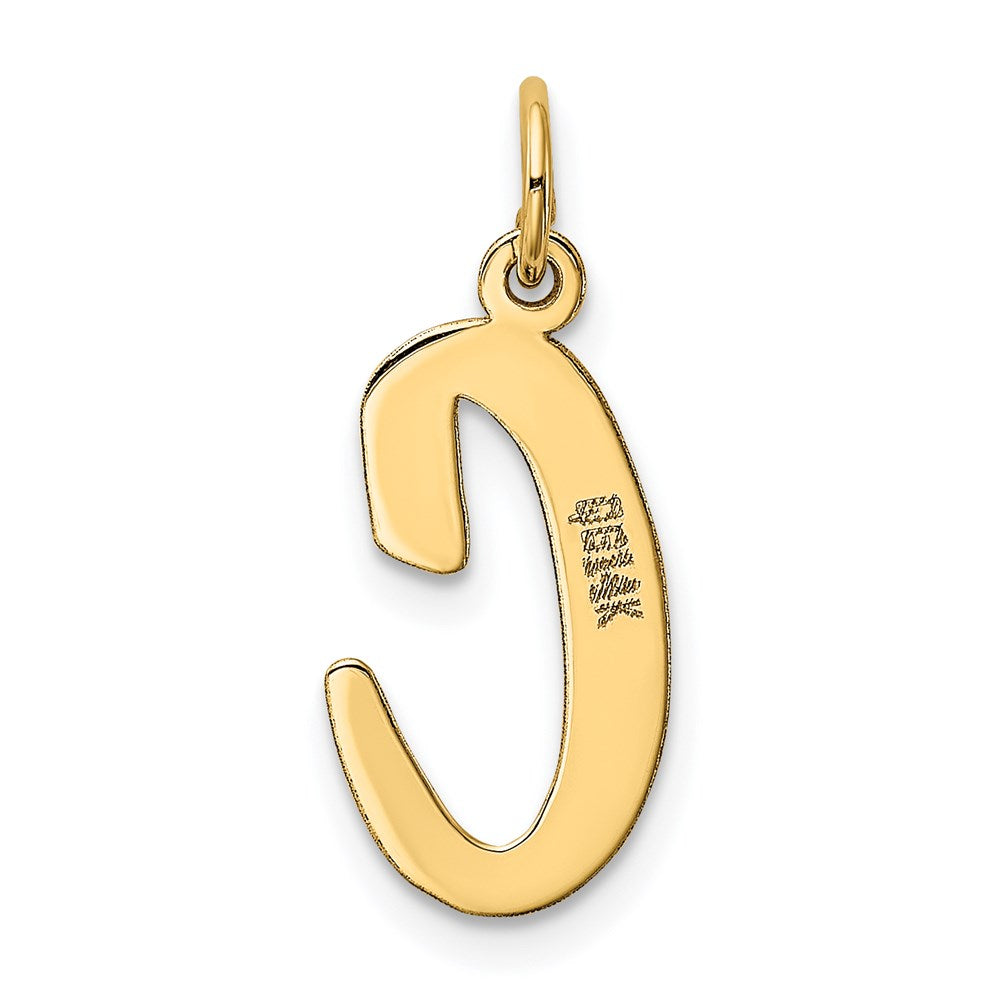 14K Gelbgold 14K Groß Schreibschrift Buchstabe C Initiale Charm
