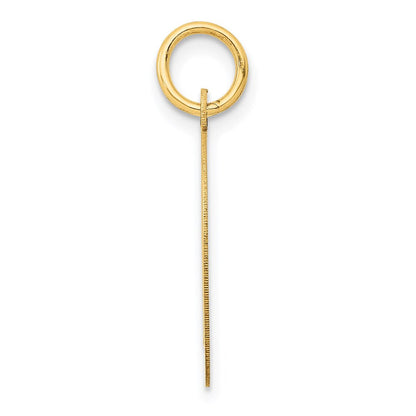 14K Gelbgold 14K Groß Schreibschrift Buchstabe D Initiale Charm