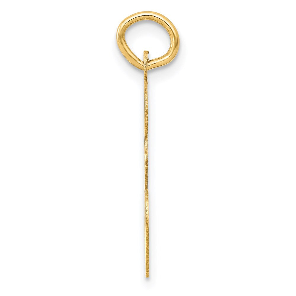 14K Gelbgold 14K Groß Schreibschrift Buchstabe E Initiale Charm