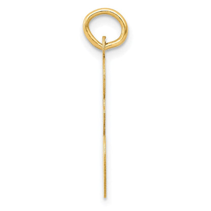 14K Gelbgold 14K Groß Schreibschrift Buchstabe E Initiale Charm