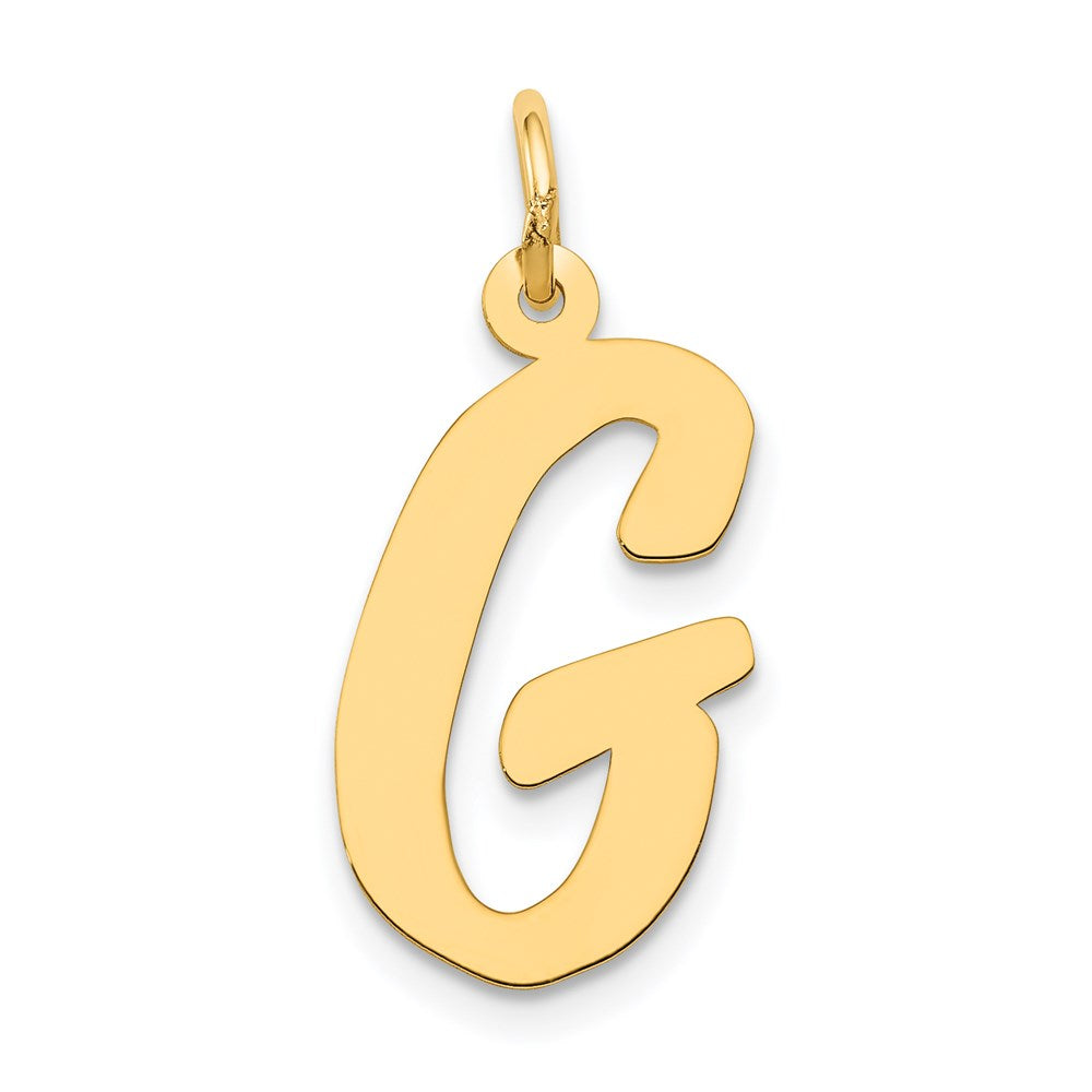 14K Gelbgold 14K Groß Schreibschrift Buchstabe G Initiale Charm