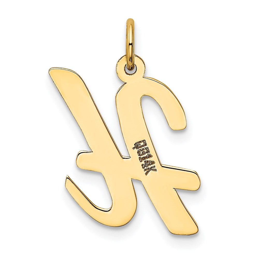 14K Gelbgold 14K Groß Schreibschrift Buchstabe H Initiale Charm