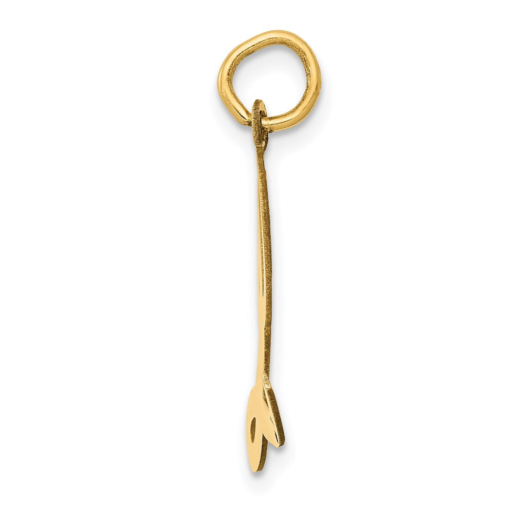 14K Gelbgold 14K Groß Schreibschrift Buchstabe L Initiale Charm