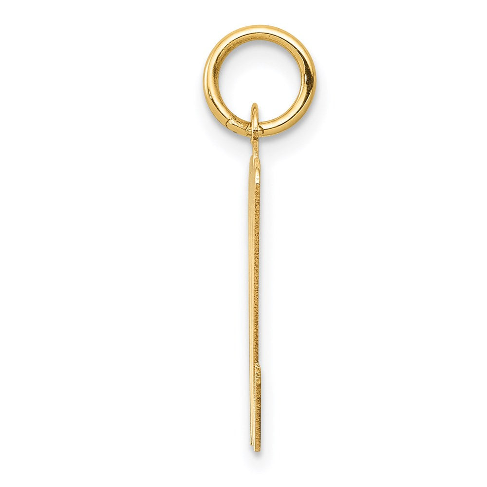 14K Gelbgold 14K Groß Schreibschrift Buchstabe M Initiale Charm