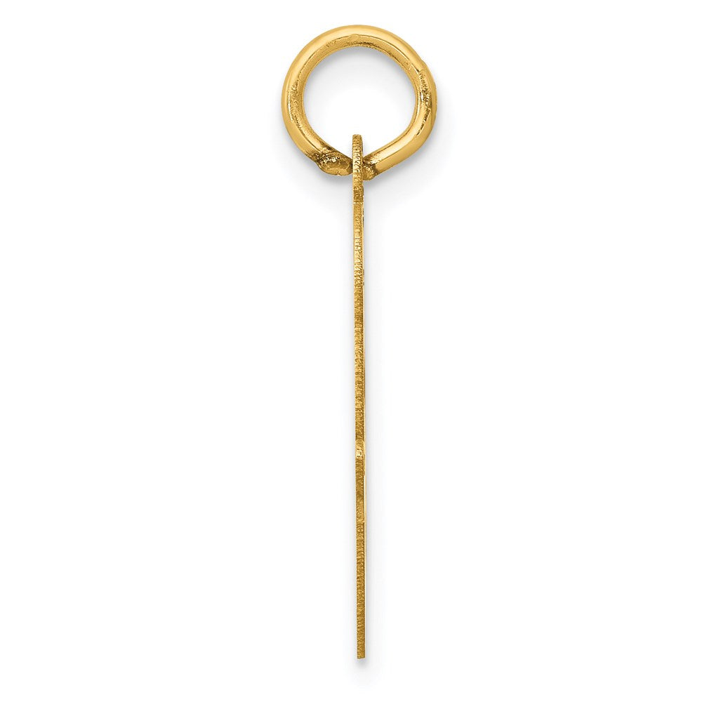 14K Gelbgold 14K Groß Schreibschrift Buchstabe O Initiale Charm