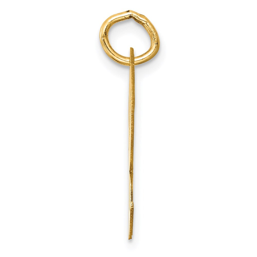 14K Gelbgold 14K Groß Schreibschrift Buchstabe R Initiale Charm