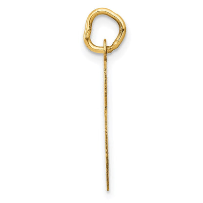 14K Gelbgold 14K Groß Schreibschrift Buchstabe S Initiale Charm