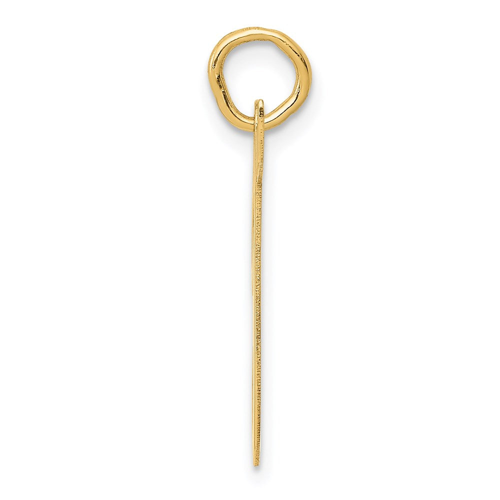 14K Gelbgold 14K Groß Schreibschrift Buchstabe T Initiale Charm