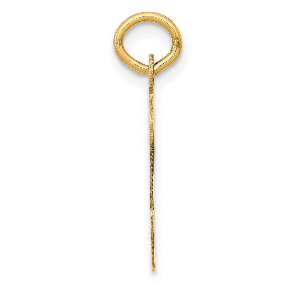 14K Gelbgold 14K Groß Schreibschrift Buchstabe V Initiale Charm