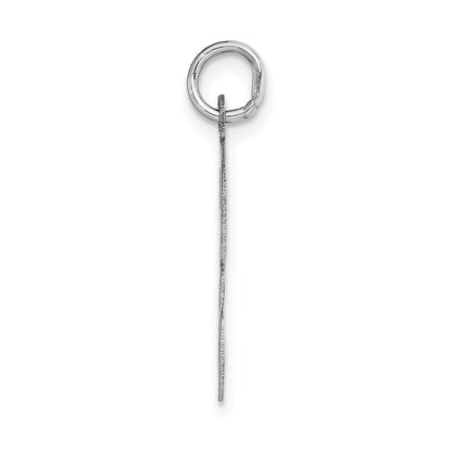 14K Weißgold 14K Weißgold Groß Schreibschrift Buchstabe F Initiale Charm