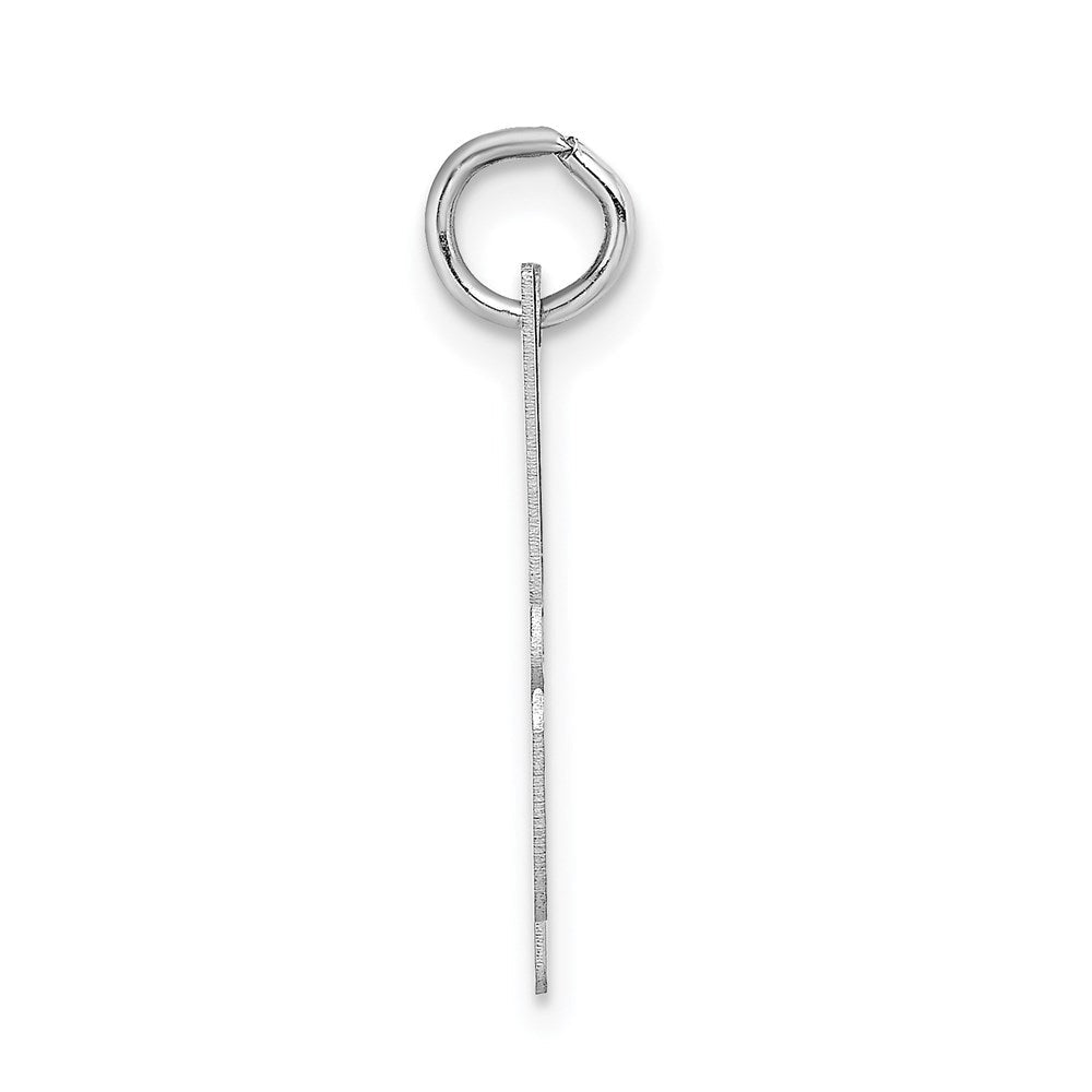 14K Weißgold 14K Weißgold Groß Schreibschrift Buchstabe H Initiale Charm
