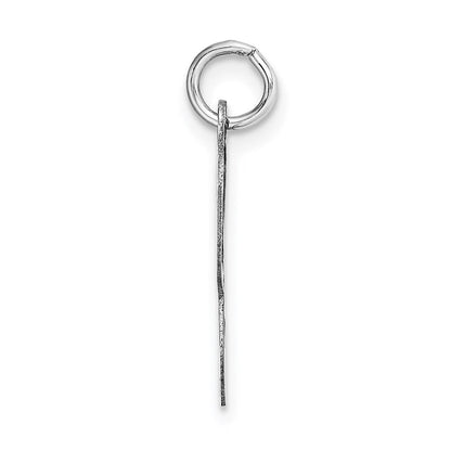 14K Weißgold 14K Weißgold Groß Schreibschrift Buchstabe K Initiale Charm
