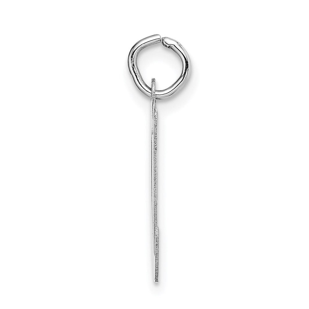 14K Weißgold 14K Weißgold Groß Schreibschrift Buchstabe M Initiale Charm