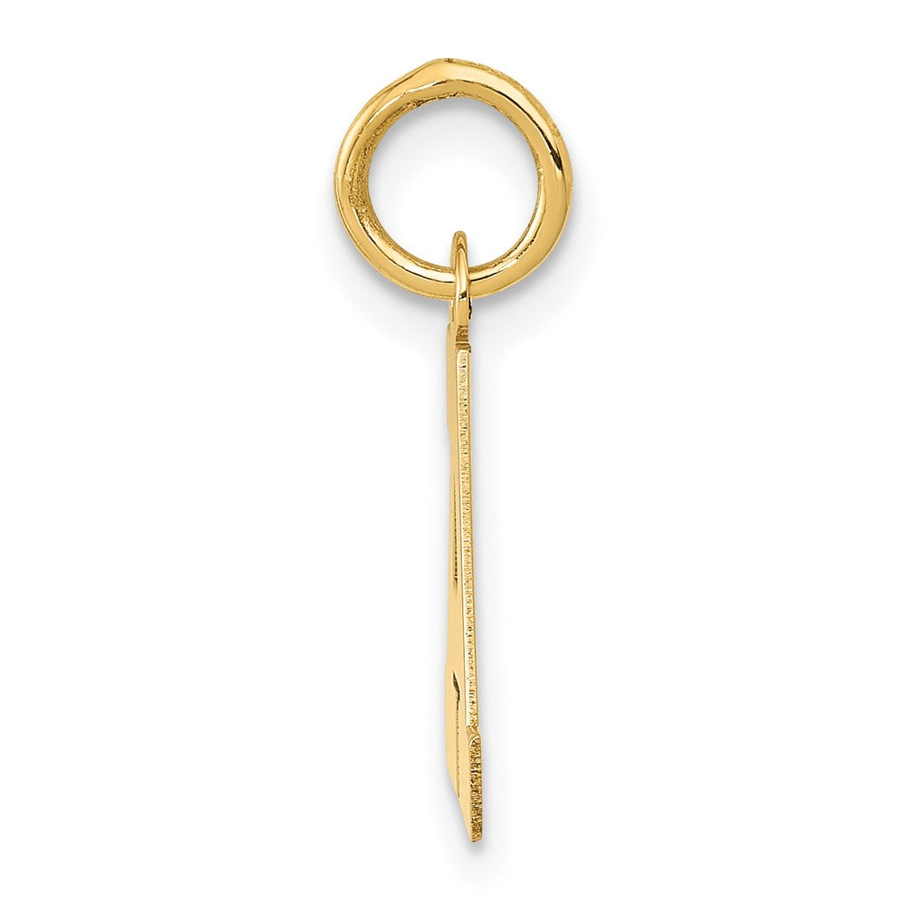 14K Gelbgold 14K Klein Block Buchstabe A Initiale Charm