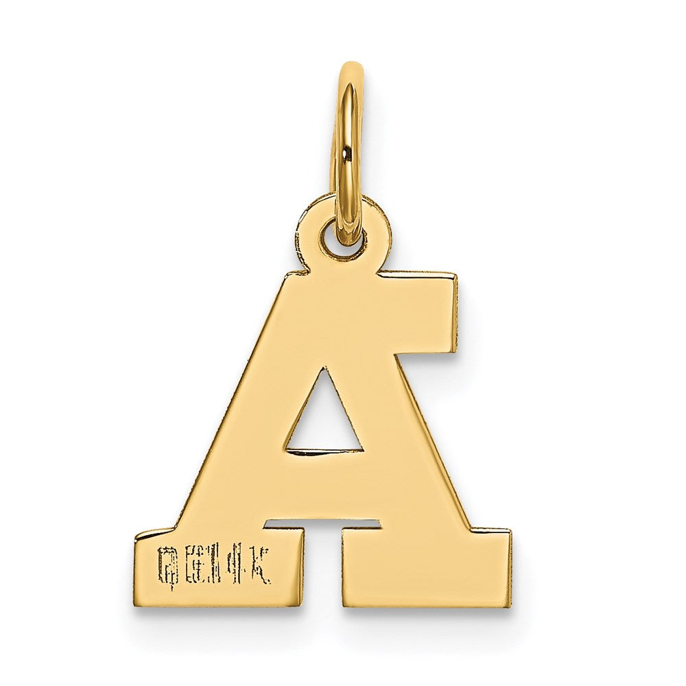14K Gelbgold 14K Klein Block Buchstabe A Initiale Charm
