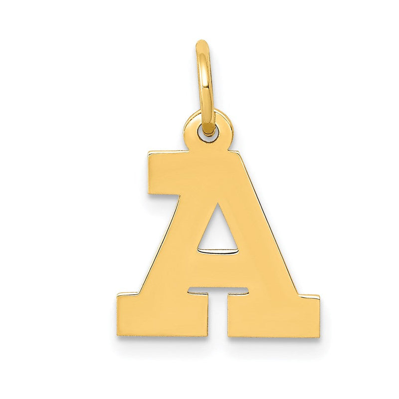 14K Gelbgold 14K Klein Block Buchstabe A Initiale Charm