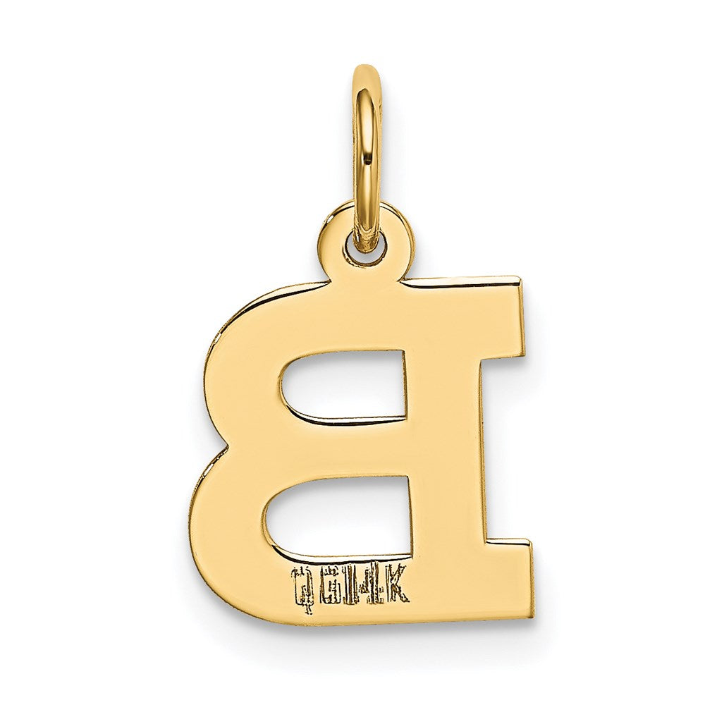 14K Gelbgold 14K Klein Block Buchstabe B Initiale Charm