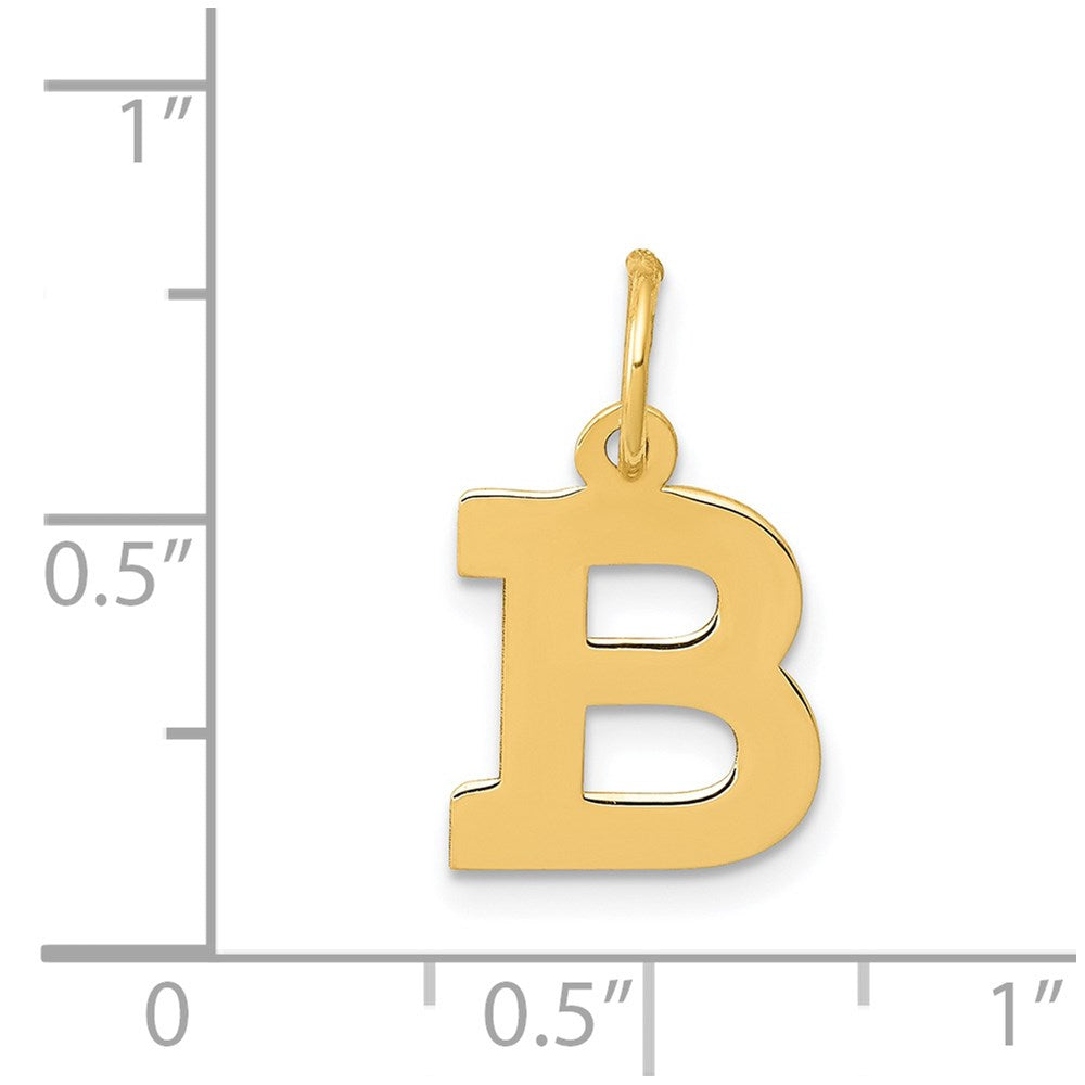 14K Gelbgold 14K Klein Block Buchstabe B Initiale Charm