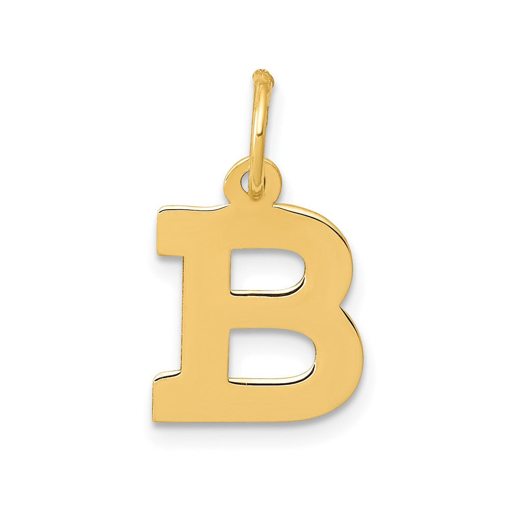 14K Gelbgold 14K Klein Block Buchstabe B Initiale Charm