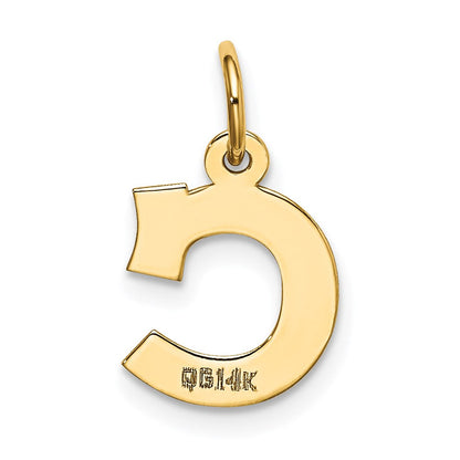 14K Gelbgold 14K Klein Block Buchstabe C Initiale Charm