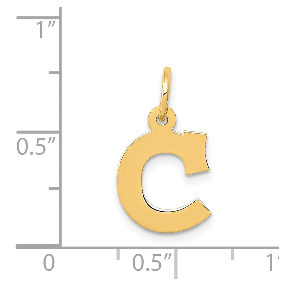 14K Gelbgold 14K Klein Block Buchstabe C Initiale Charm
